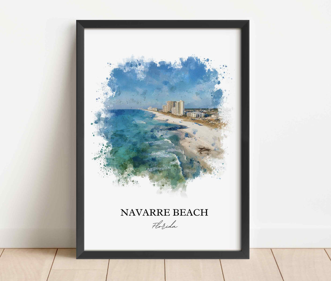 Navarre Beach, Florida – Watercolor Art Print