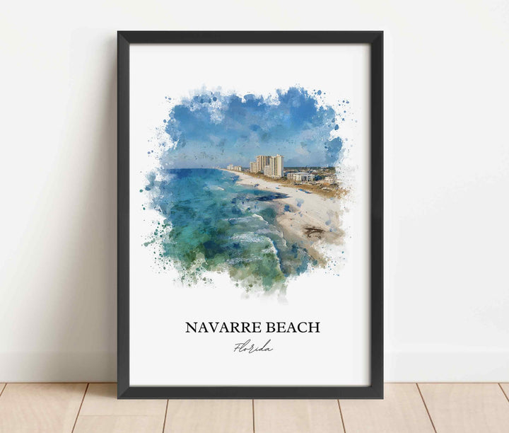 Navarre Beach, Florida – Watercolor Art Print