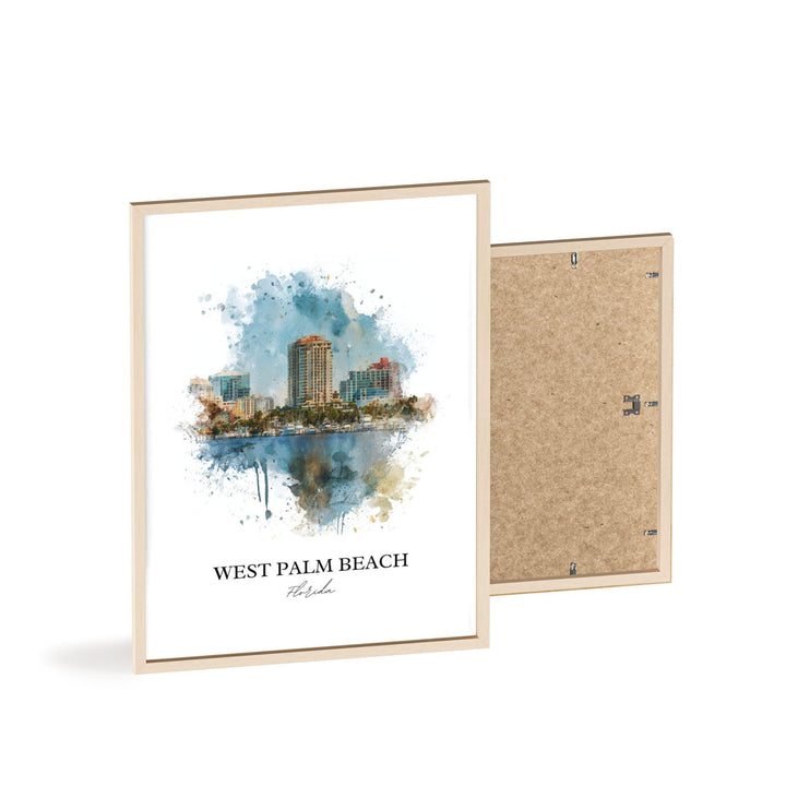 West Palm Beach, Florida – Watercolor Art Print
