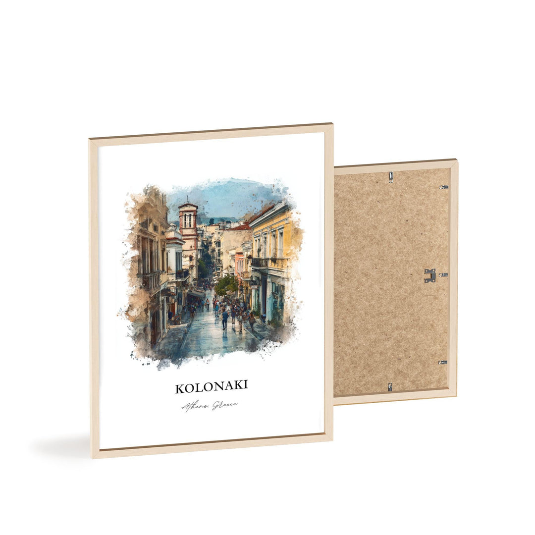 Kolonaki, Greece – Watercolor Art Print