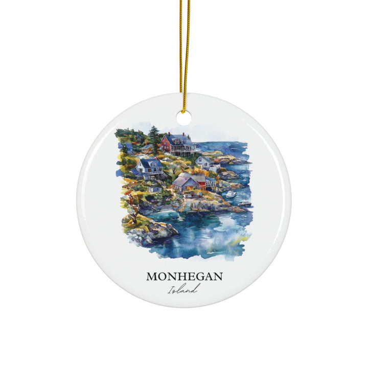 Monhegan Island Ornament: Unique Monhegan Island Souvenir, Maine Xmas Decor, and Authentic Monhegan Island Gift