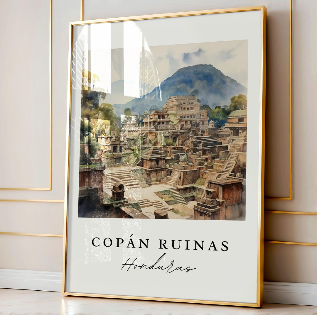 Copan Ruinas Honduras wall art - Honduras, Copan Ruins poster, Wedding gift, Birthday present, Custom Text, Personalized Gift