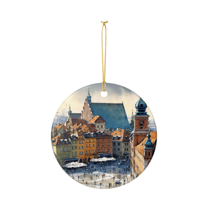 Warsaw Poland Ornament: Unique Warsaw Souvenir, Warsaw Xmas Decor, and Authentic Warsaw Poland Gift
