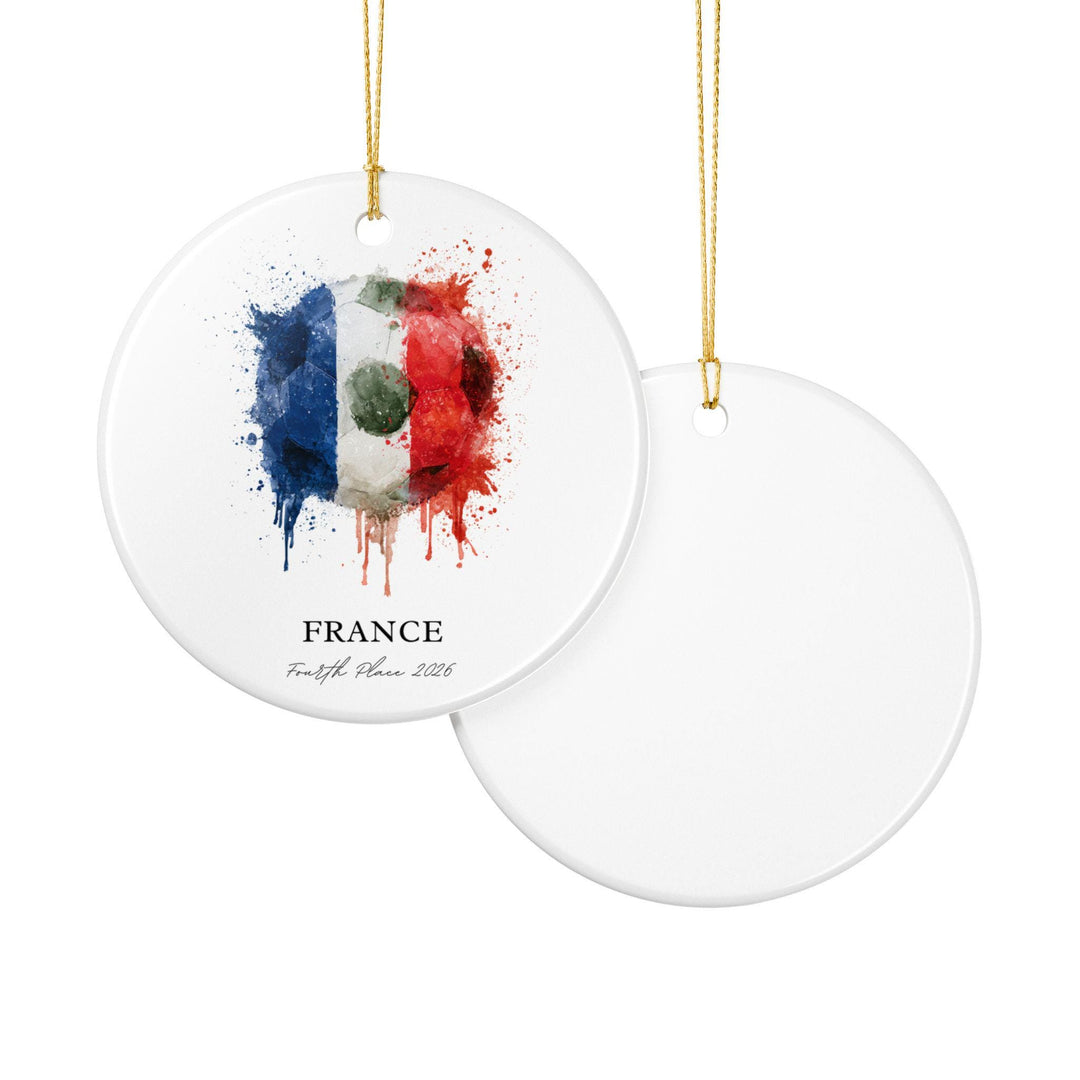 France Soccer Ornament 2026 | Fourth Place Football Fan Keepsake, France Christmas Ornament