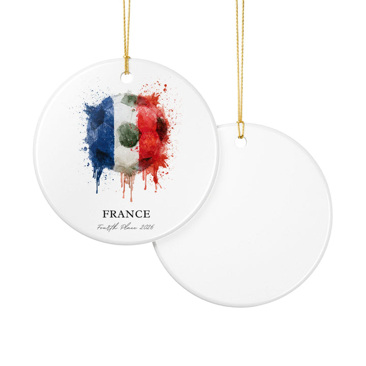 France Soccer Ornament 2026 | Fourth Place Football Fan Keepsake, France Christmas Ornament