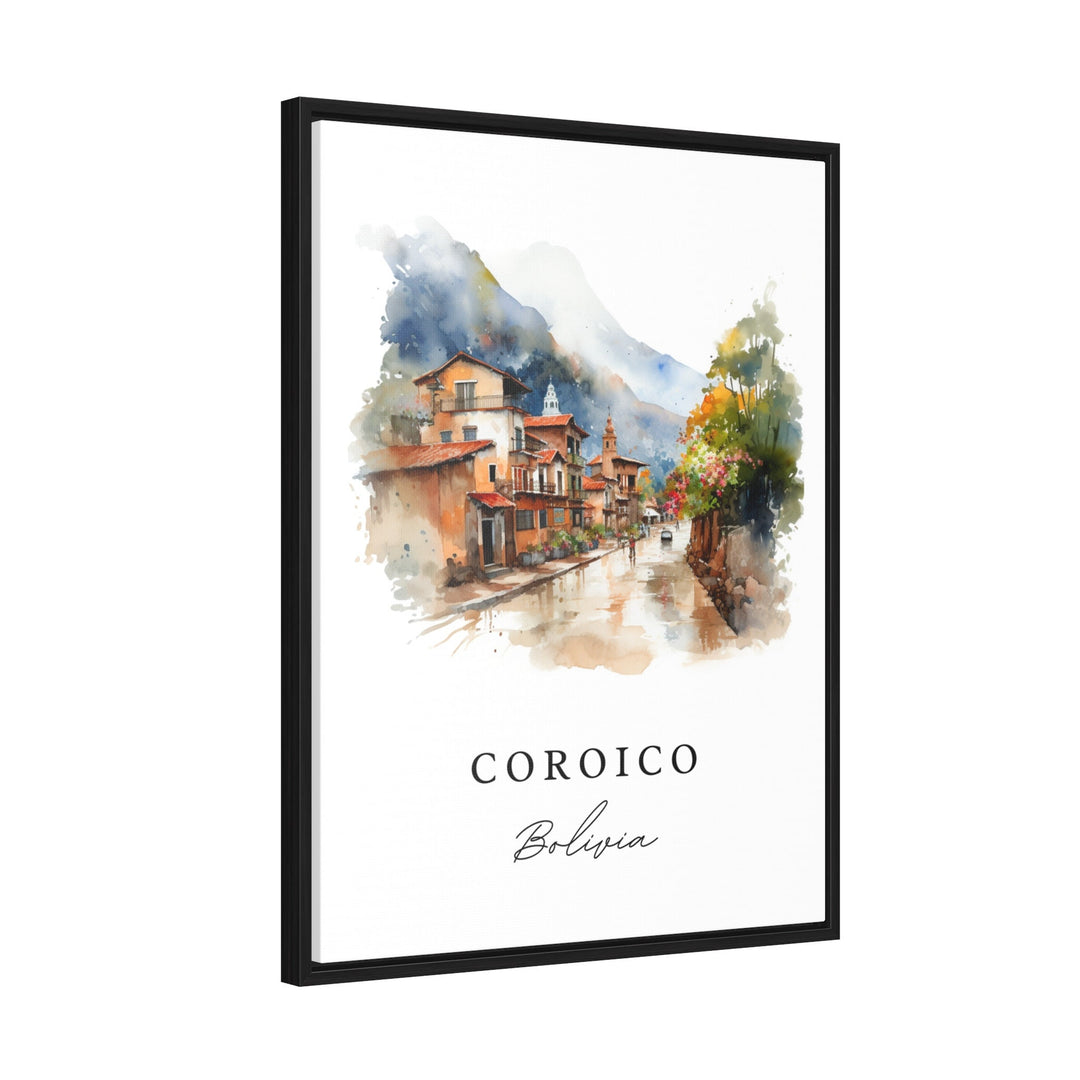 Coroico Brazil wall art - Bolivia, Coroico poster print, Coroico Wedding gift, Nor Yungas Province present, Custom Text, Perfect Gift