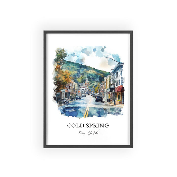 Cold Spring NY Wall Art, Putnam County Print, Upstate NY Watercolor Art, Cold Spring NY Gift, Travel Print, Travel Poster, Housewarming Gift