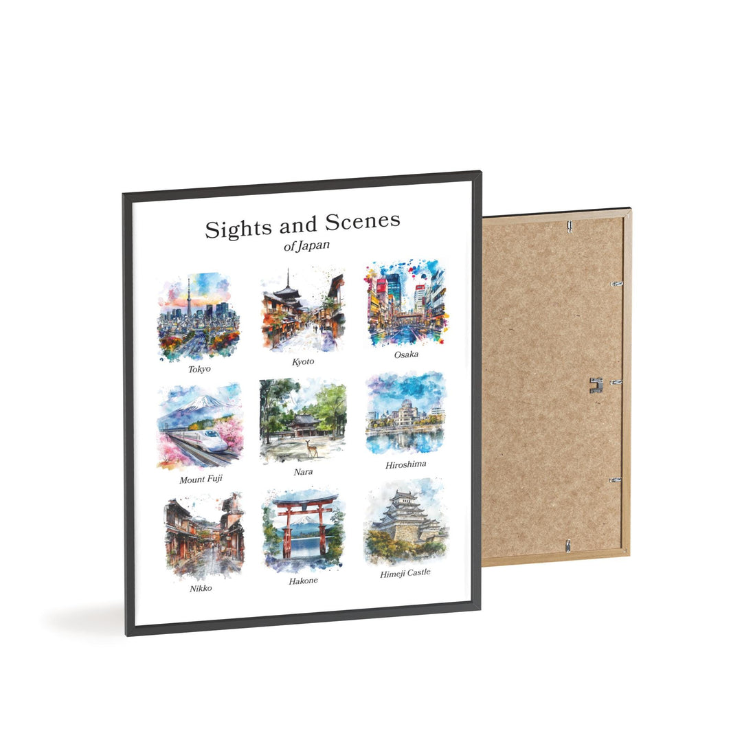 Tokyo, Japan – Watercolor Art Print Featuring Kyoto, Osaka, Mount Fuji, Nara, Hiroshima