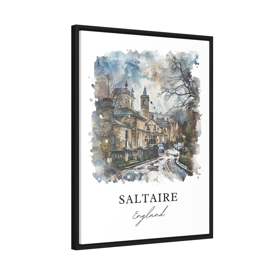 Saltaire UK Wall Art, Saltaire England Print, Shipley Watercolor Art, Saltaire UK Gift, Travel Poster, Housewarming Gift