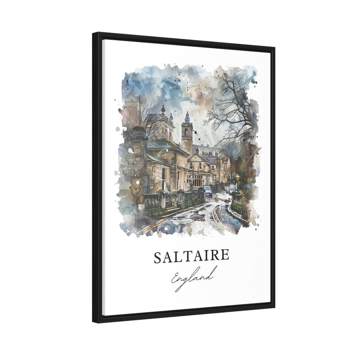 Saltaire UK Wall Art, Saltaire England Print, Shipley Watercolor Art, Saltaire UK Gift, Travel Poster, Housewarming Gift
