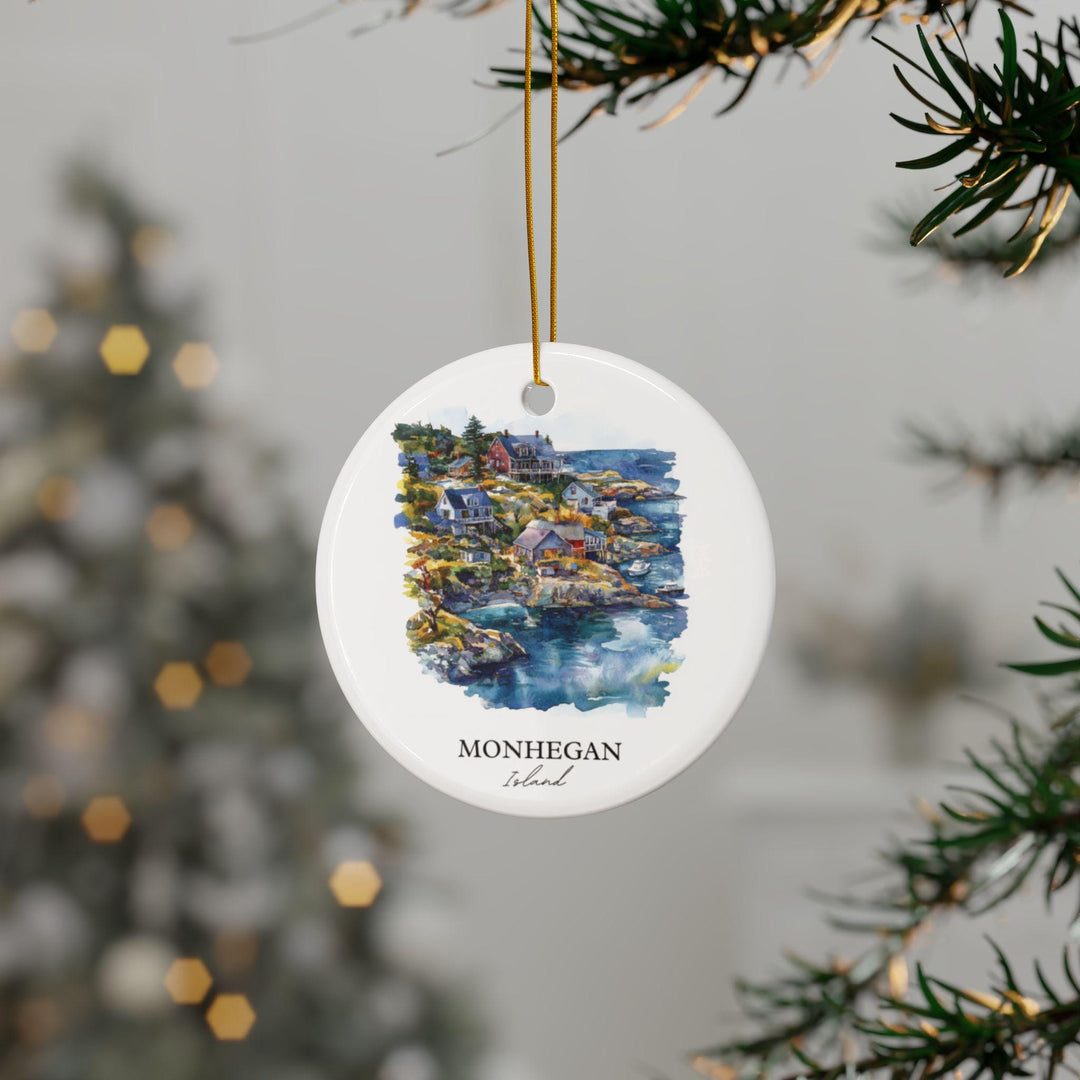 Monhegan Island Ornament: Unique Monhegan Island Souvenir, Maine Xmas Decor, and Authentic Monhegan Island Gift