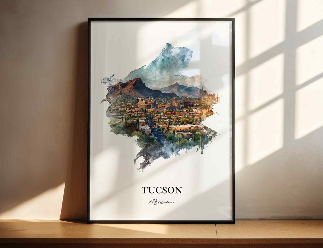 Tucson, Arizona – Watercolor Art Print