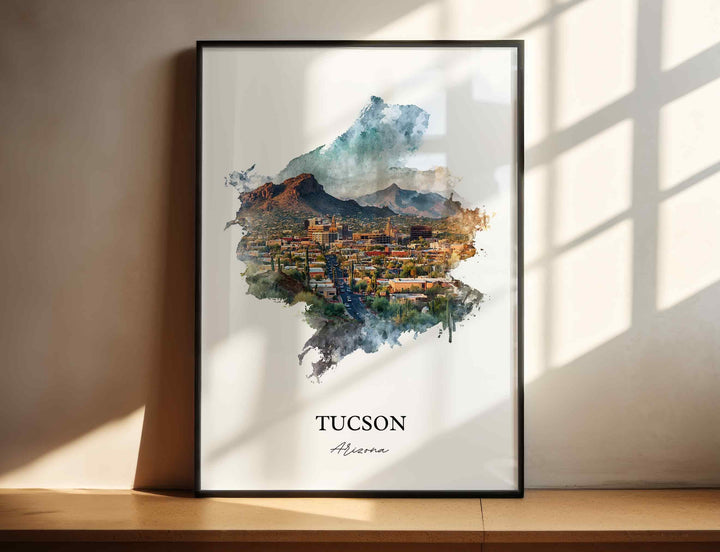 Tucson, Arizona – Watercolor Art Print