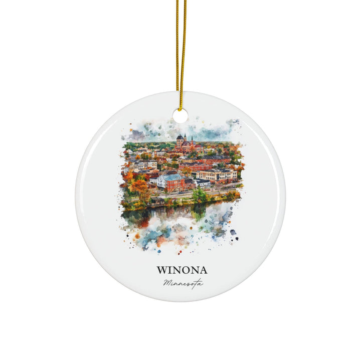 Winona Minnesota Ornament: Unique Winona MN Souvenir, Minnesota Xmas Decor, and Authentic Winona MN Gift