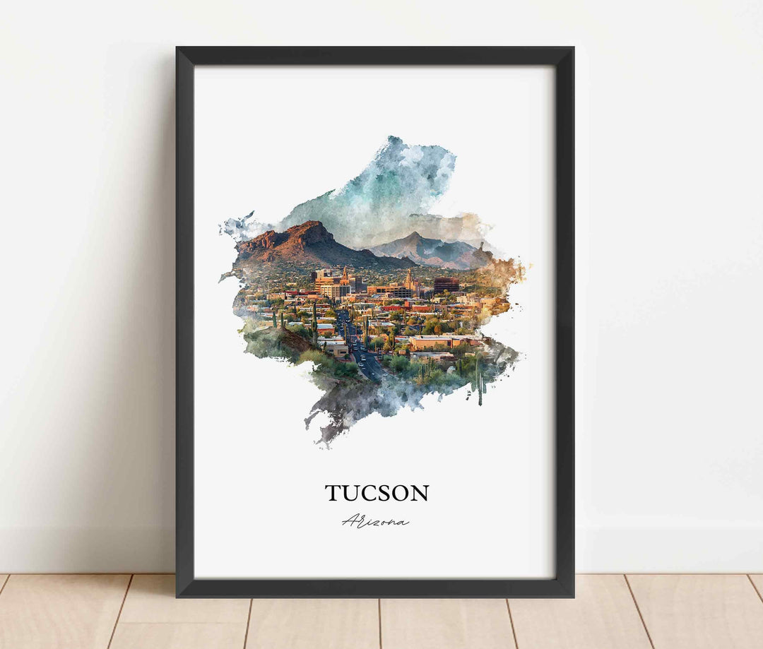 Tucson, Arizona – Watercolor Art Print