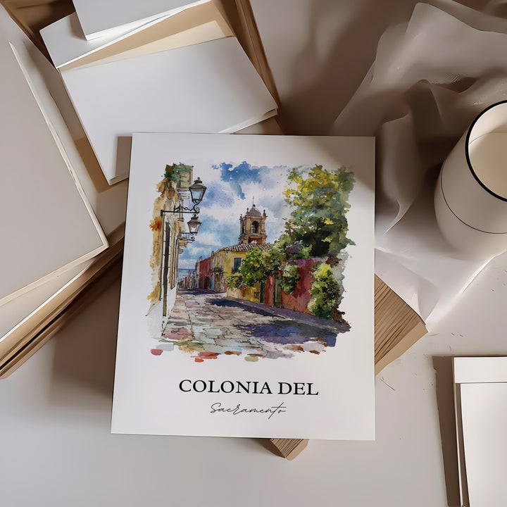 Colonia del Sacramento Wall Art, Uruguay Print, Uruguay Artwork, Colonia del Sacramento Gift, Travel Print, Travel Poster, Housewarming Gift