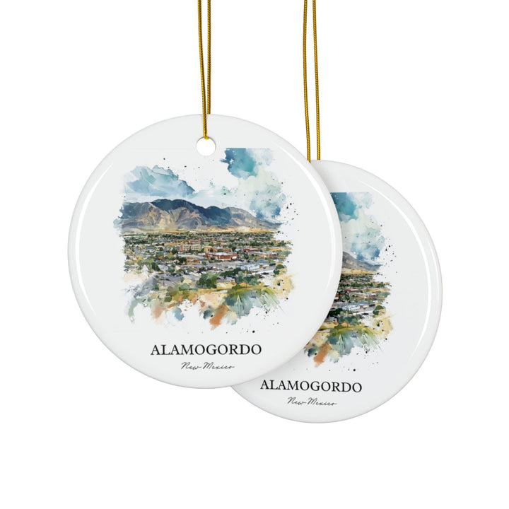 Alamogordo NM Ornament: Unique Alamogordo Souvenir, Alamogordo Xmas Decor, and Authentic New Mexico Gift