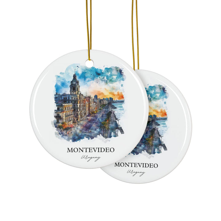 Montevideo Ornament: Unique Montevideo Souvenir, Uruguay Xmas Decor, and Authentic Montevideo Uruguay Gift