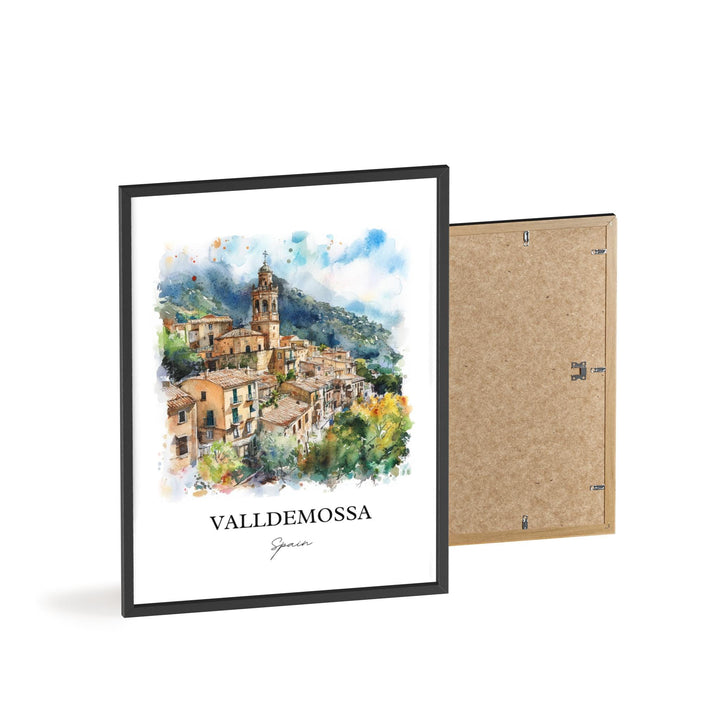 Valldemossa Wall Art, Majorca Print, Spain Watercolor Art, Valldemossa Spain Gift, Travel Print, Travel Poster, Housewarming Gift