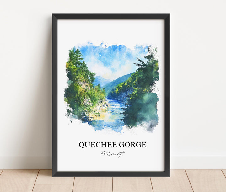 Quechee Gorge, Vermont – Watercolor Art Print
