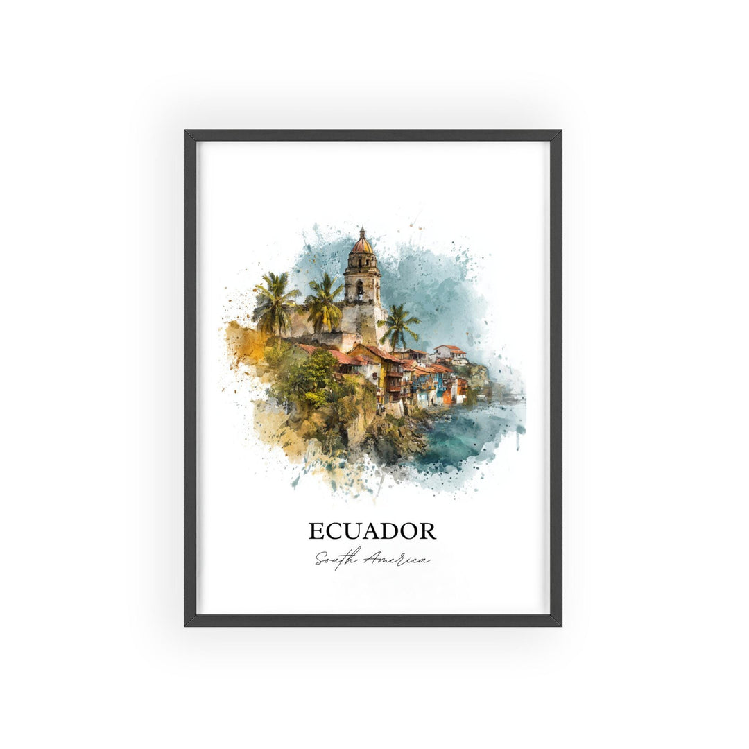 Ecuador, South America – Watercolor Art Print