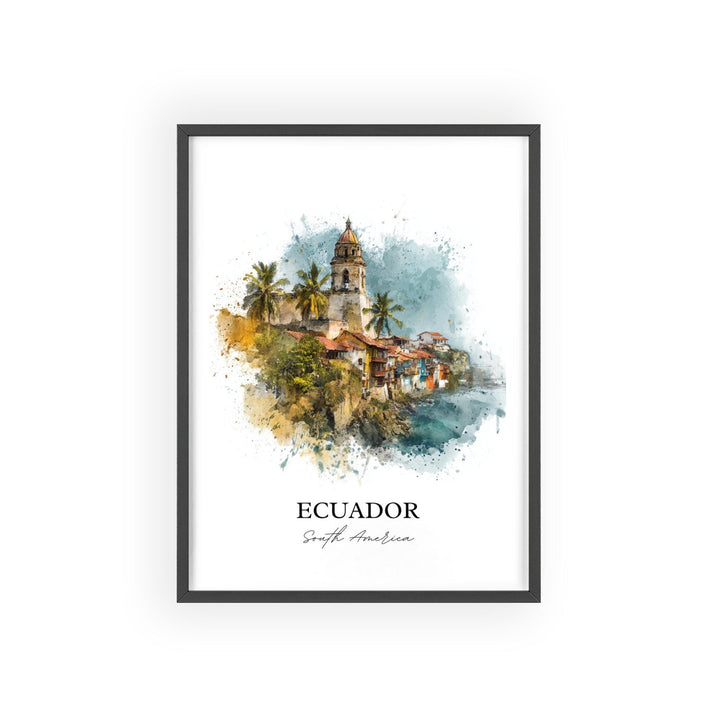 Ecuador, South America – Watercolor Art Print