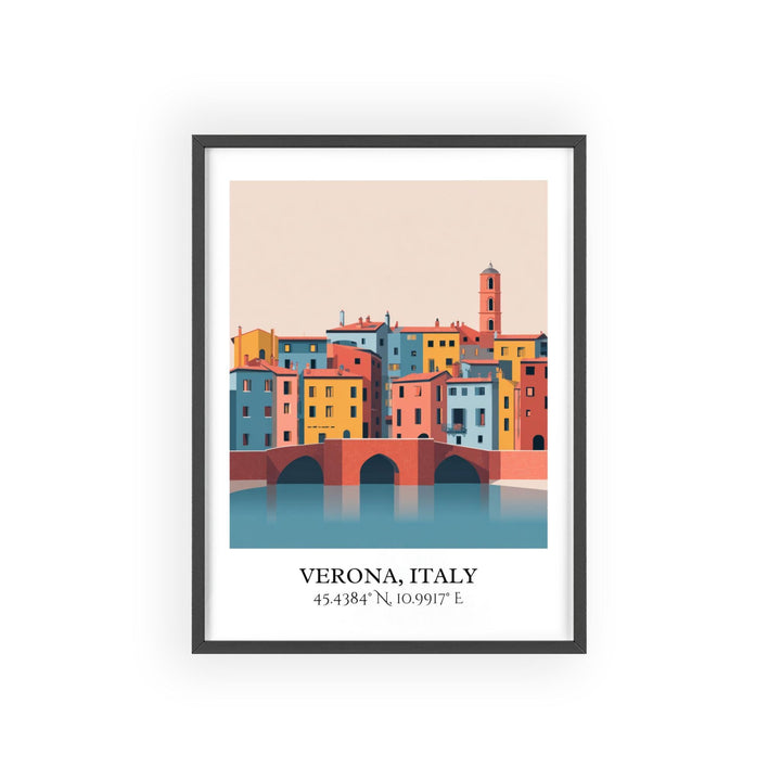 Verona Italy Art, Verona Retro Travel Art, Verona Home Decor, Verona Italy Gift, Italy Travel Art, Travel Prints, Housewarming Gift