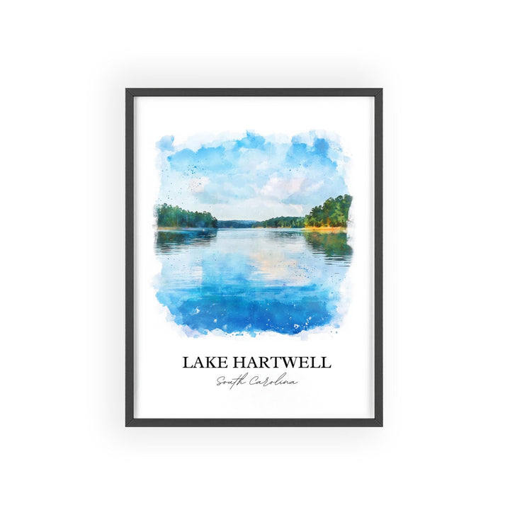 Lake Hartwell, Georgia, USA – Watercolor Art Print