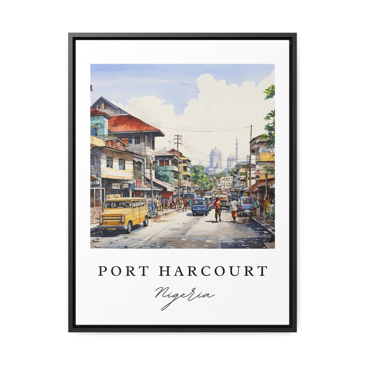 Port Harcourt traditional travel art - Nigeria, Port Harcourt poster, Wedding gift, Birthday present, Custom Text, Personalized Gift