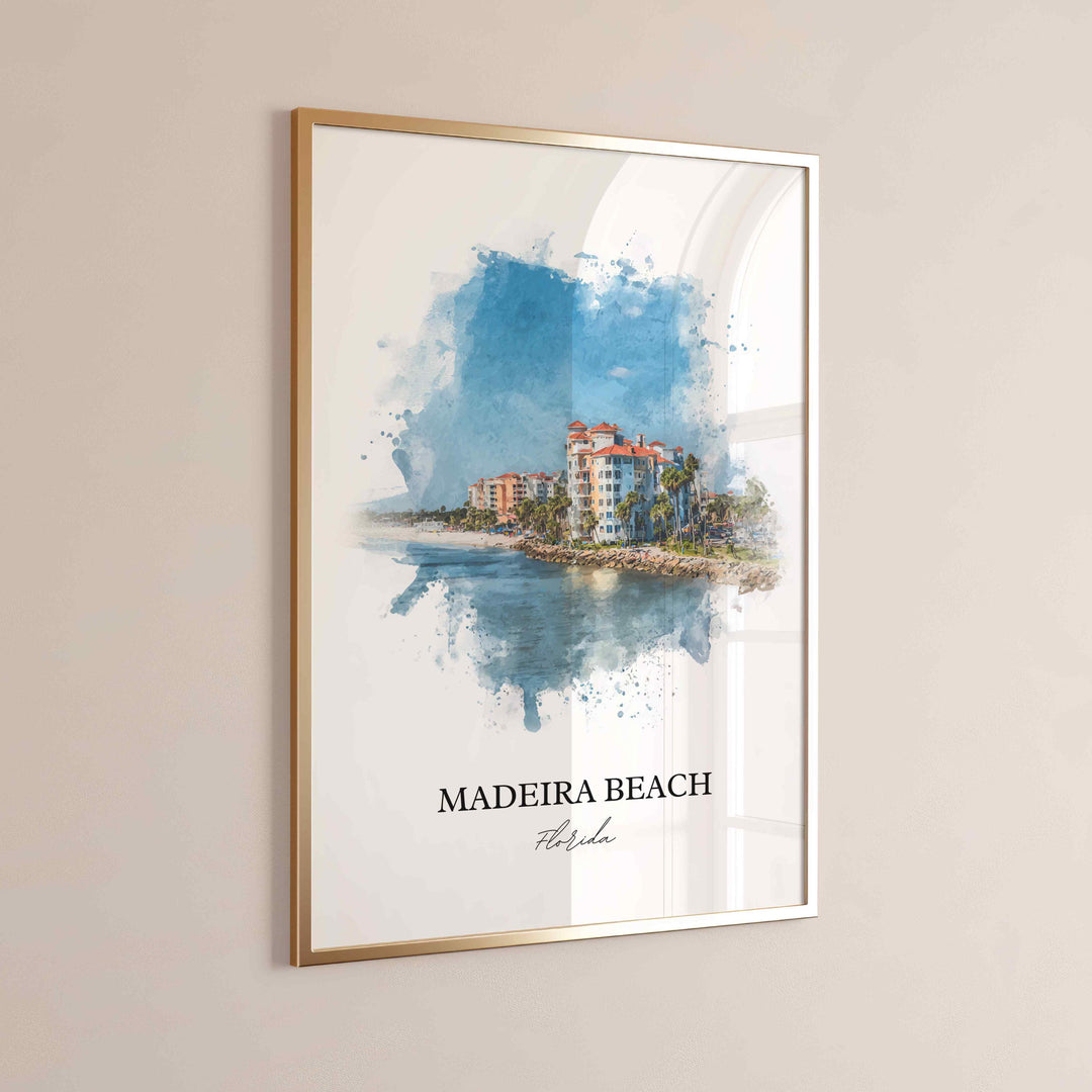 Madeira Beach, Florida – Watercolor Art Print