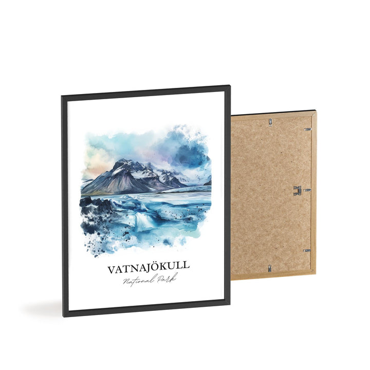 Vatnajökull National Park Wall Art, Iceland Print, Iceland Artwork, Vatnajökull Glacier Gift, Travel Print, Travel Poster, Housewarming Gift