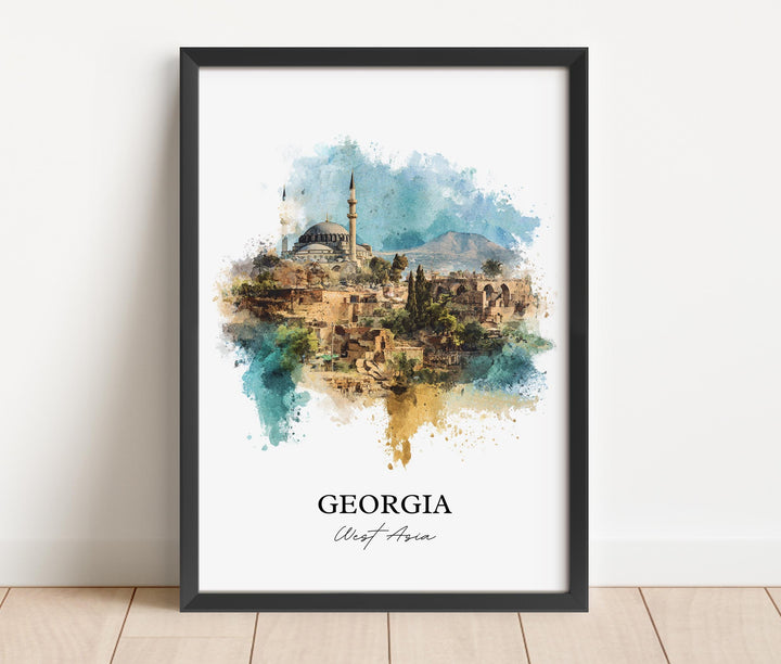 Tbilisi, Georgia – Watercolor Art Print