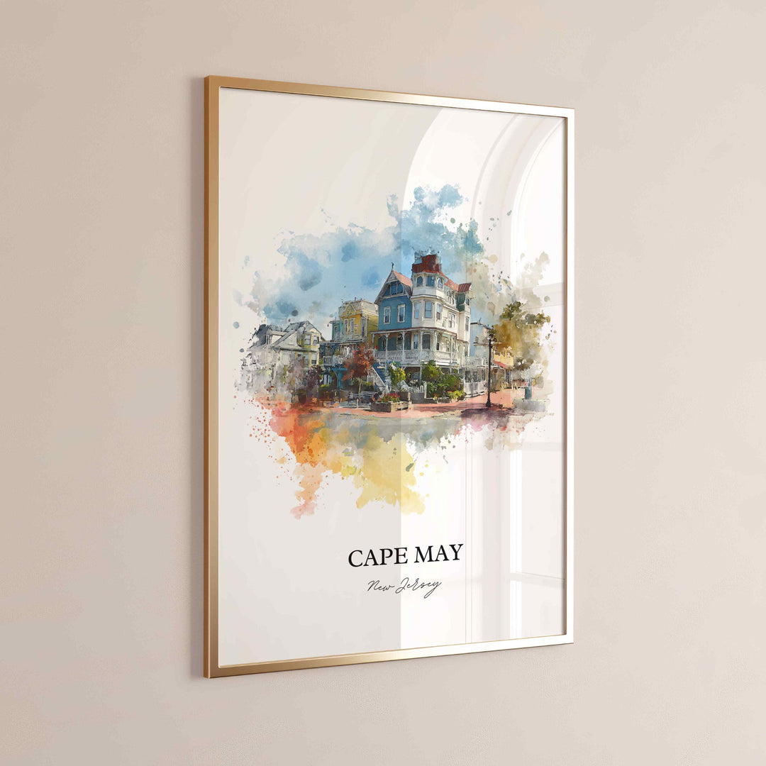 Cape May, New Jersey – Watercolor Art Print