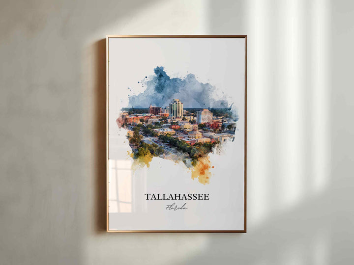 Tallahassee, Florida – Watercolor Art Print