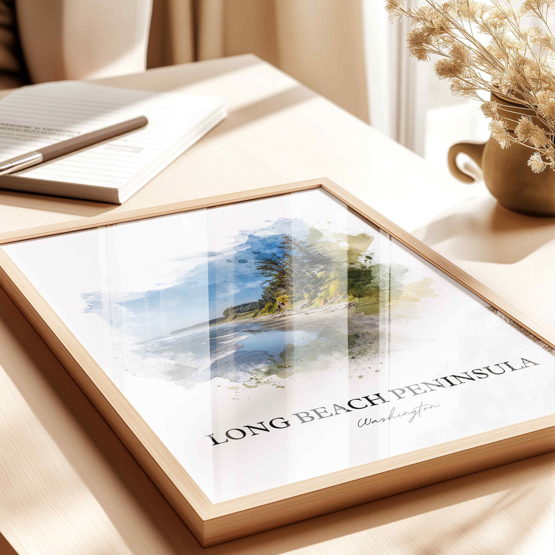 Long Beach Peninsula, Washington – Watercolor Art Print