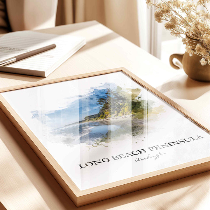 Long Beach Peninsula, Washington – Watercolor Art Print