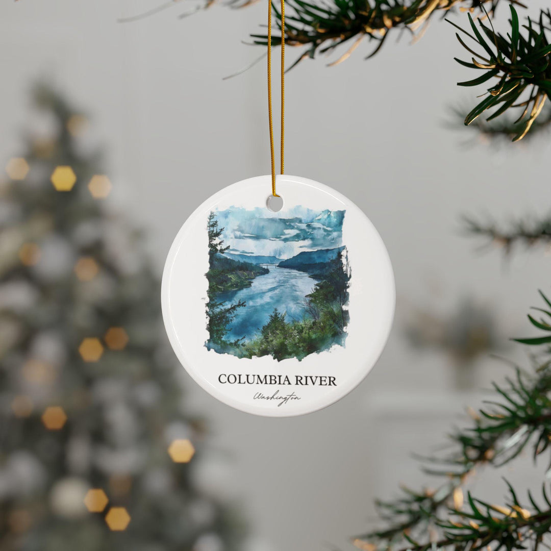 Columbia River Ornament: Unique Columbia River Souvenir, Columbia River Xmas Decor, and Authentic Columbia River Gift
