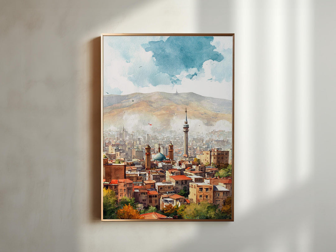 Tehran, Iran – Watercolor Art Print