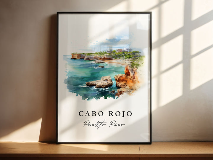 Cabo Rojo Wall Art, Puerto Rico Print