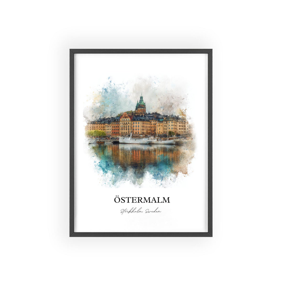 Östermalm, Stockholm – Watercolor Art Print
