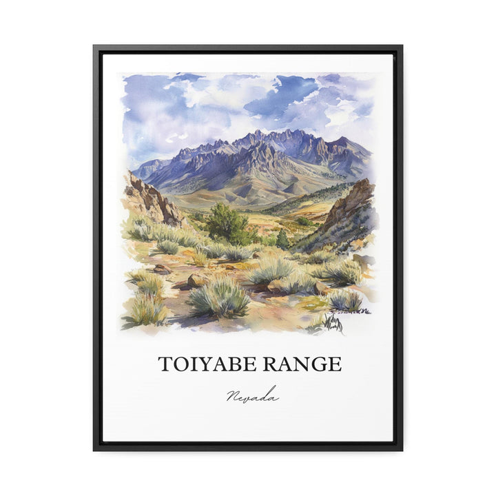 Toiyabe Range NV Wall Art, Lander County Print, Nye County NV Watercolor, Toiyabe Range Gift, Travel Print, Travel Poster, Housewarming Gift
