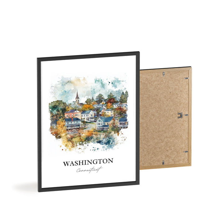 Washington CT Wall Art, Litchfield County Print, Connecticut Watercolor, Washington CT Gift, Travel Print, Travel Poster, Housewarming Gift
