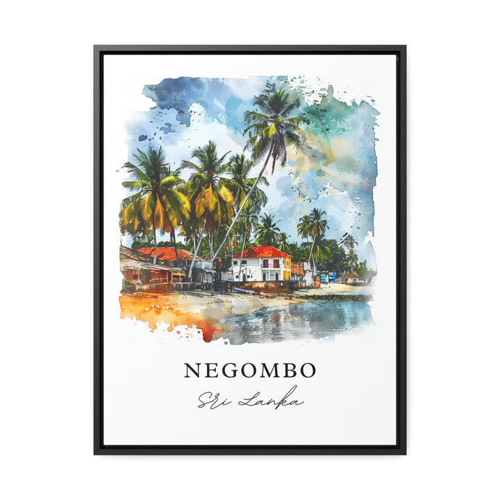 Negombo Wall Art, Negombo Sri Lanka Print, Negombo Watercolor, Sri Lanka Gift, Travel Poster, Housewarming Gift