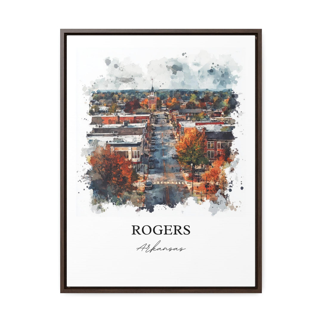 Rogers Arkansas Wall Art, Rogers AR Print, Ozarks Watercolor Art, Benton County Gift, Travel Print, Travel Poster, Housewarming Gift