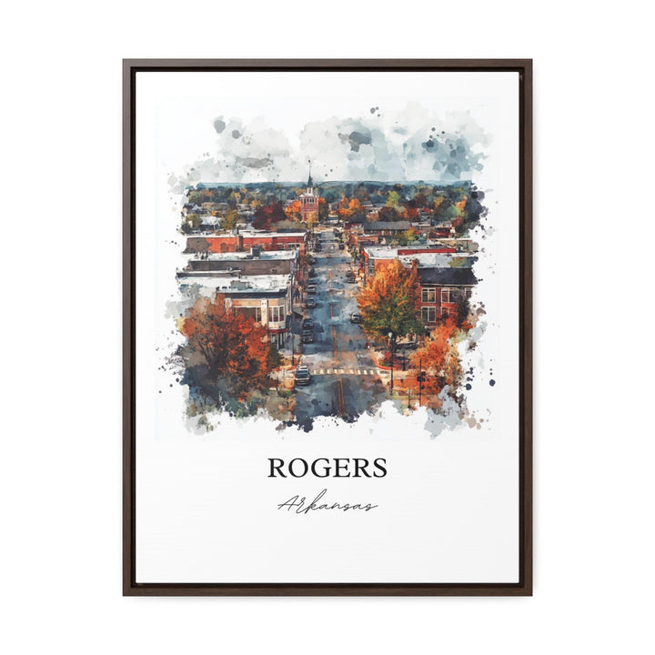 Rogers Arkansas Wall Art, Rogers AR Print, Ozarks Watercolor Art, Benton County Gift, Travel Print, Travel Poster, Housewarming Gift