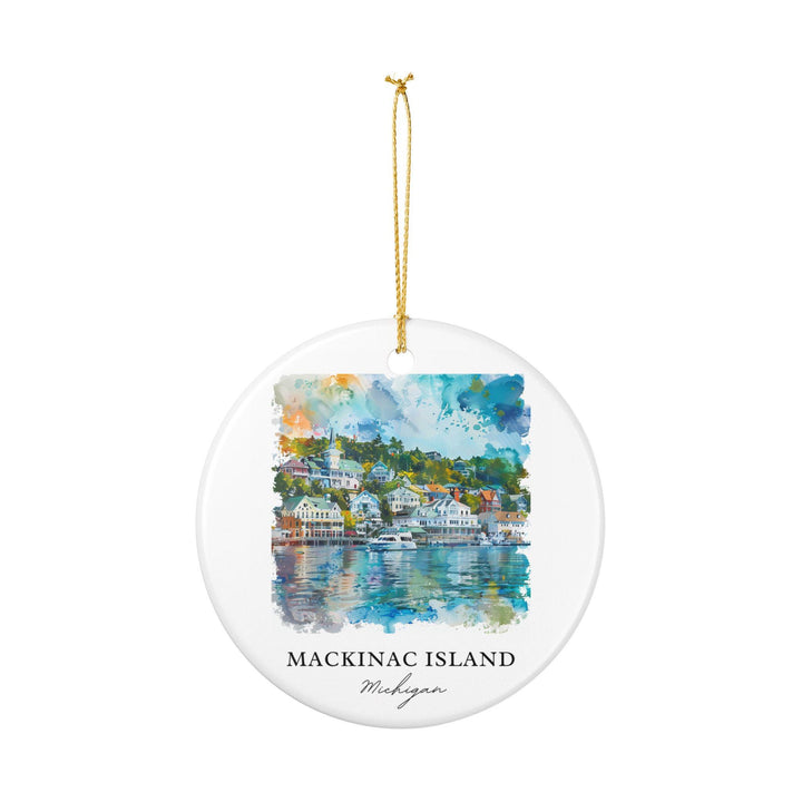 Mackinac Island Ornament: Unique Mackinac Souvenir, Mackinac Isl Xmas Decor, and Authentic Mackinac Island Gift