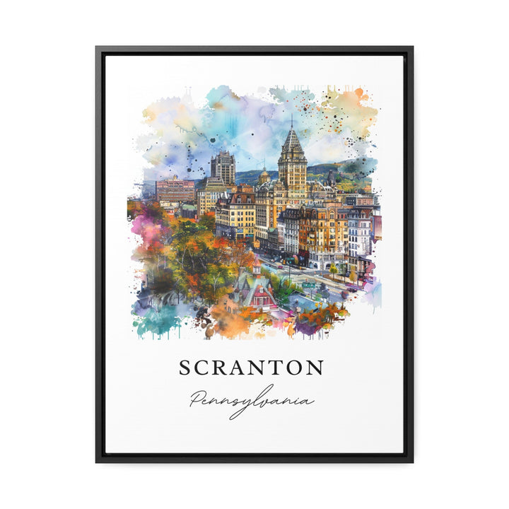 Scranton PA Wall Art, Scranton Print, Scranton Watercolor Art, Scranton Pennsylvania Gift,