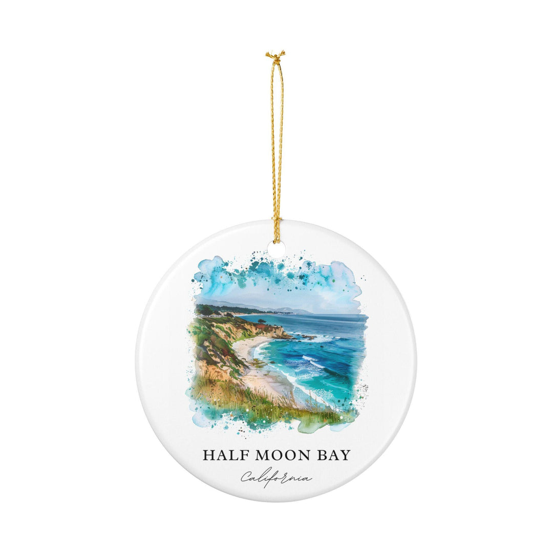 Half Moon Bay Ornament: Unique Half Moon Bay Souvenir, California Xmas Decor, and Authentic Half Moon Bay Gift