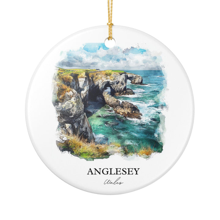 Anglesey Wales Ornament: Unique Anglesey Souvenir, Anglesey Xmas Decor, and Authentic Anglesey Wales Gift
