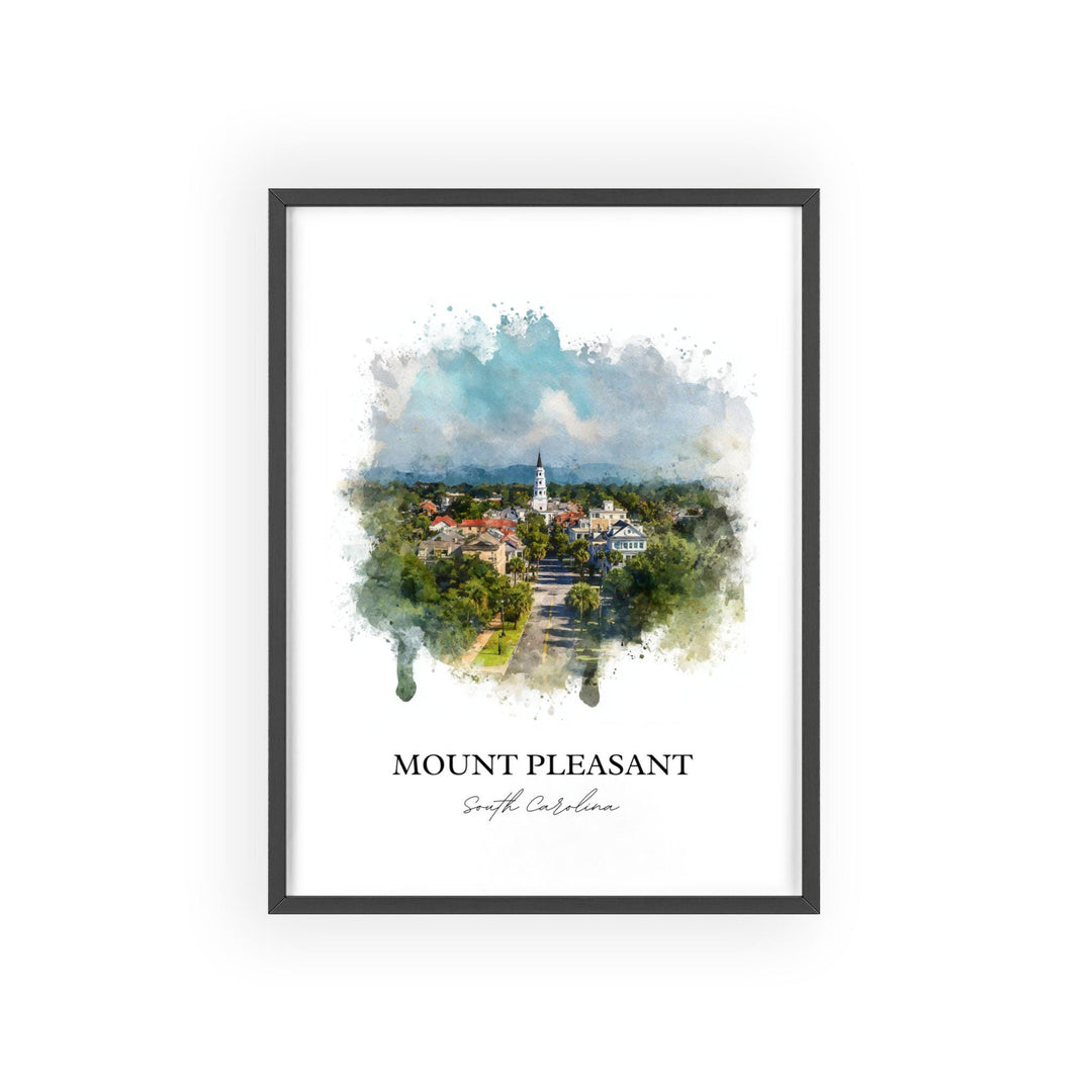 Mount Pleasant, South Carolina – Watercolor Art Print